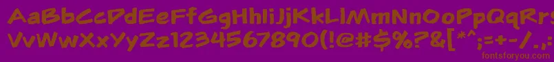 Flunkiesbb Font – Brown Fonts on Purple Background