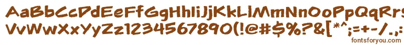 Flunkiesbb-fontti – ruskeat fontit valkoisella taustalla