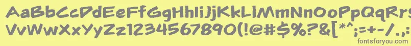 Flunkiesbb Font – Gray Fonts on Yellow Background
