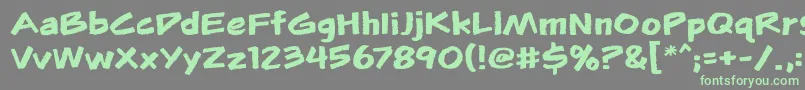Flunkiesbb Font – Green Fonts on Gray Background