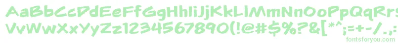 Flunkiesbb Font – Green Fonts on White Background