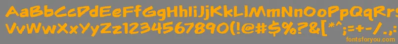 Flunkiesbb Font – Orange Fonts on Gray Background