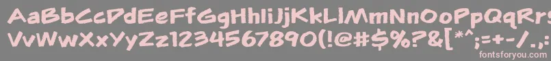 Flunkiesbb Font – Pink Fonts on Gray Background