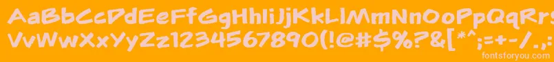 Flunkiesbb Font – Pink Fonts on Orange Background