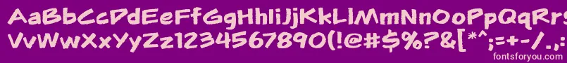 Flunkiesbb Font – Pink Fonts on Purple Background