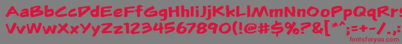 Flunkiesbb Font – Red Fonts on Gray Background