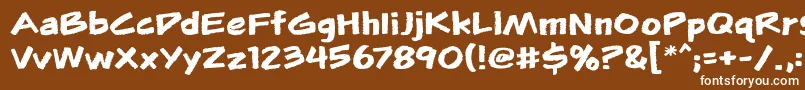 Flunkiesbb Font – White Fonts on Brown Background