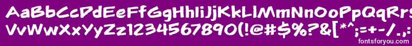 Flunkiesbb Font – White Fonts on Purple Background