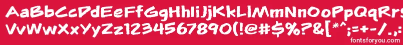 Flunkiesbb Font – White Fonts on Red Background