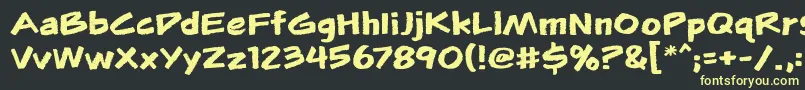 Flunkiesbb Font – Yellow Fonts on Black Background