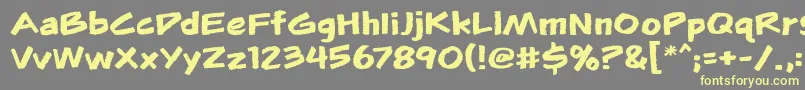 Flunkiesbb Font – Yellow Fonts on Gray Background