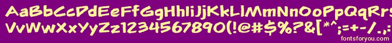 Flunkiesbb Font – Yellow Fonts on Purple Background