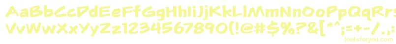 Flunkiesbb-Schriftart – Gelbe Schriften