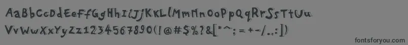 フォントPfplayskoolpro3D – 黒い文字の灰色の背景