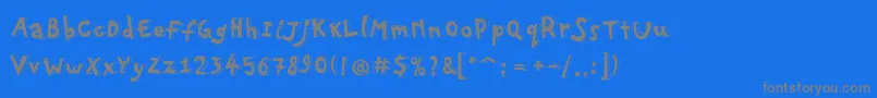 Pfplayskoolpro3D Font – Gray Fonts on Blue Background