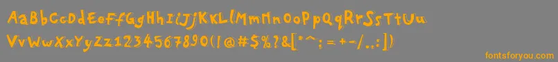 Pfplayskoolpro3D Font – Orange Fonts on Gray Background