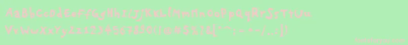Czcionka Pfplayskoolpro3D – różowe czcionki na zielonym tle