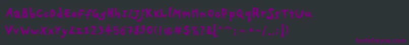 フォントPfplayskoolpro3D – 黒い背景に紫のフォント