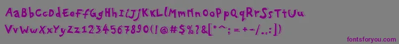 Pfplayskoolpro3D Font – Purple Fonts on Gray Background
