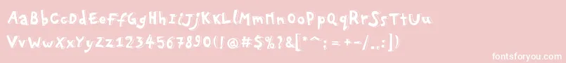 Pfplayskoolpro3D-Schriftart – Weiße Schriften auf rosa Hintergrund