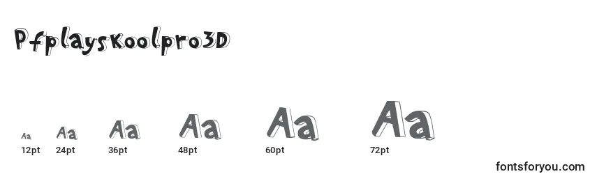 Pfplayskoolpro3D Font Sizes