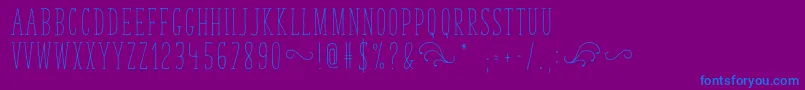 TastyBirds Font – Blue Fonts on Purple Background