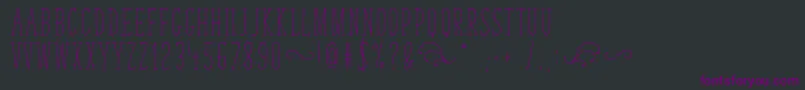 Шрифт TastyBirds – фиолетовые шрифты на чёрном фоне