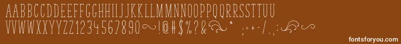 Шрифт TastyBirds – белые шрифты на коричневом фоне