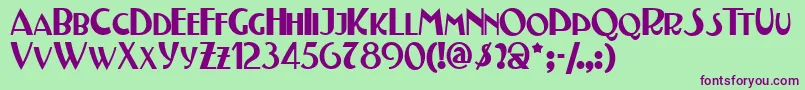 Testarossanf Font – Purple Fonts on Green Background