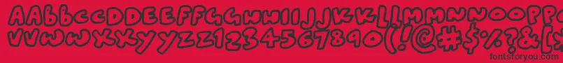 Blobtastics Font – Black Fonts on Red Background