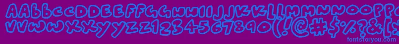 Blobtastics Font – Blue Fonts on Purple Background