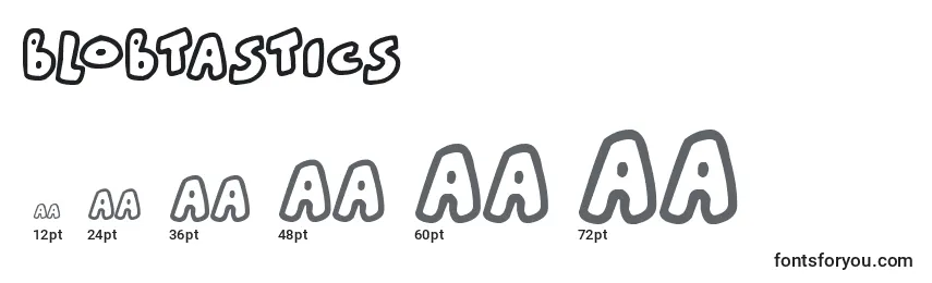 Размеры шрифта Blobtastics