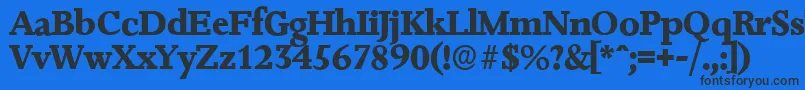 JessicaserialXboldRegular Font – Black Fonts on Blue Background