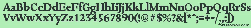 Police JessicaserialXboldRegular – polices noires sur fond vert