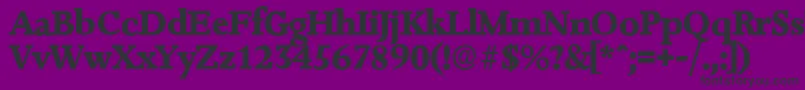 JessicaserialXboldRegular Font – Black Fonts on Purple Background