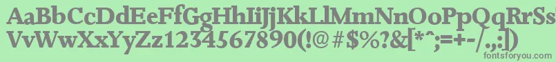 JessicaserialXboldRegular Font – Gray Fonts on Green Background