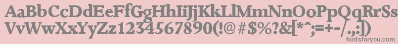 JessicaserialXboldRegular Font – Gray Fonts on Pink Background