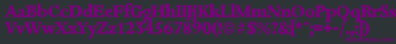 Шрифт JessicaserialXboldRegular – фиолетовые шрифты на чёрном фоне