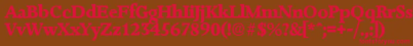 JessicaserialXboldRegular Font – Red Fonts on Brown Background