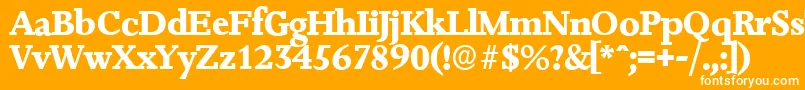 JessicaserialXboldRegular Font – White Fonts on Orange Background