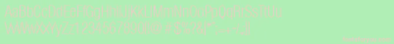 OlympiaXlightcond Font – Pink Fonts on Green Background