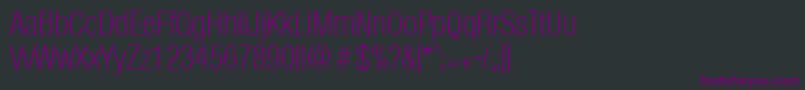 Шрифт OlympiaXlightcond – фиолетовые шрифты на чёрном фоне