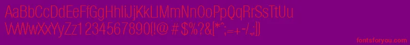 OlympiaXlightcond Font – Red Fonts on Purple Background