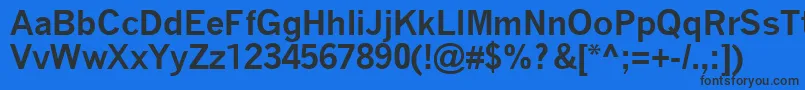 QuicktypeBold Font – Black Fonts on Blue Background