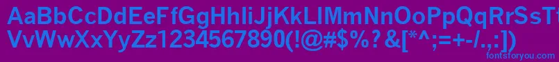 QuicktypeBold Font – Blue Fonts on Purple Background