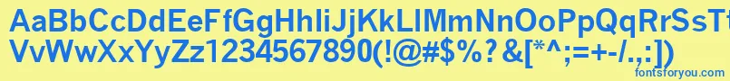 QuicktypeBold Font – Blue Fonts on Yellow Background