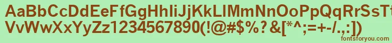 QuicktypeBold Font – Brown Fonts on Green Background