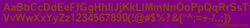 QuicktypeBold Font – Brown Fonts on Purple Background