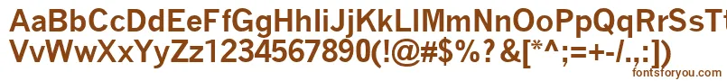 QuicktypeBold-Schriftart – Braune Schriften auf weißem Hintergrund