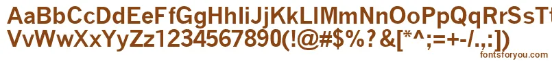 フォントQuicktypeBold – 白い背景に茶色のフォント